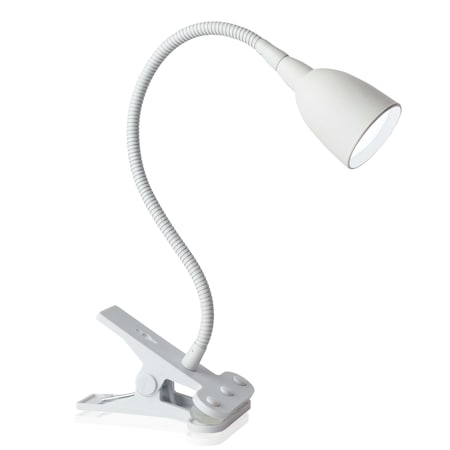 Newhouse Lighting - Indoor Olivia LED Clamp Light Desk Lamp with Flexible Gooseneck, 3 Brightness Levels & 3 Color Modes, White NHCLP-OL-WH